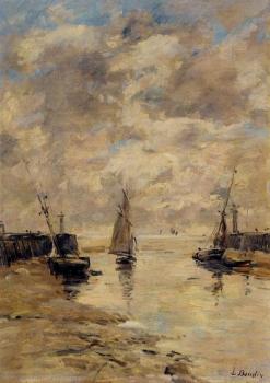 Eugene Boudin : Trouville, the Jettys, Low Tide XI